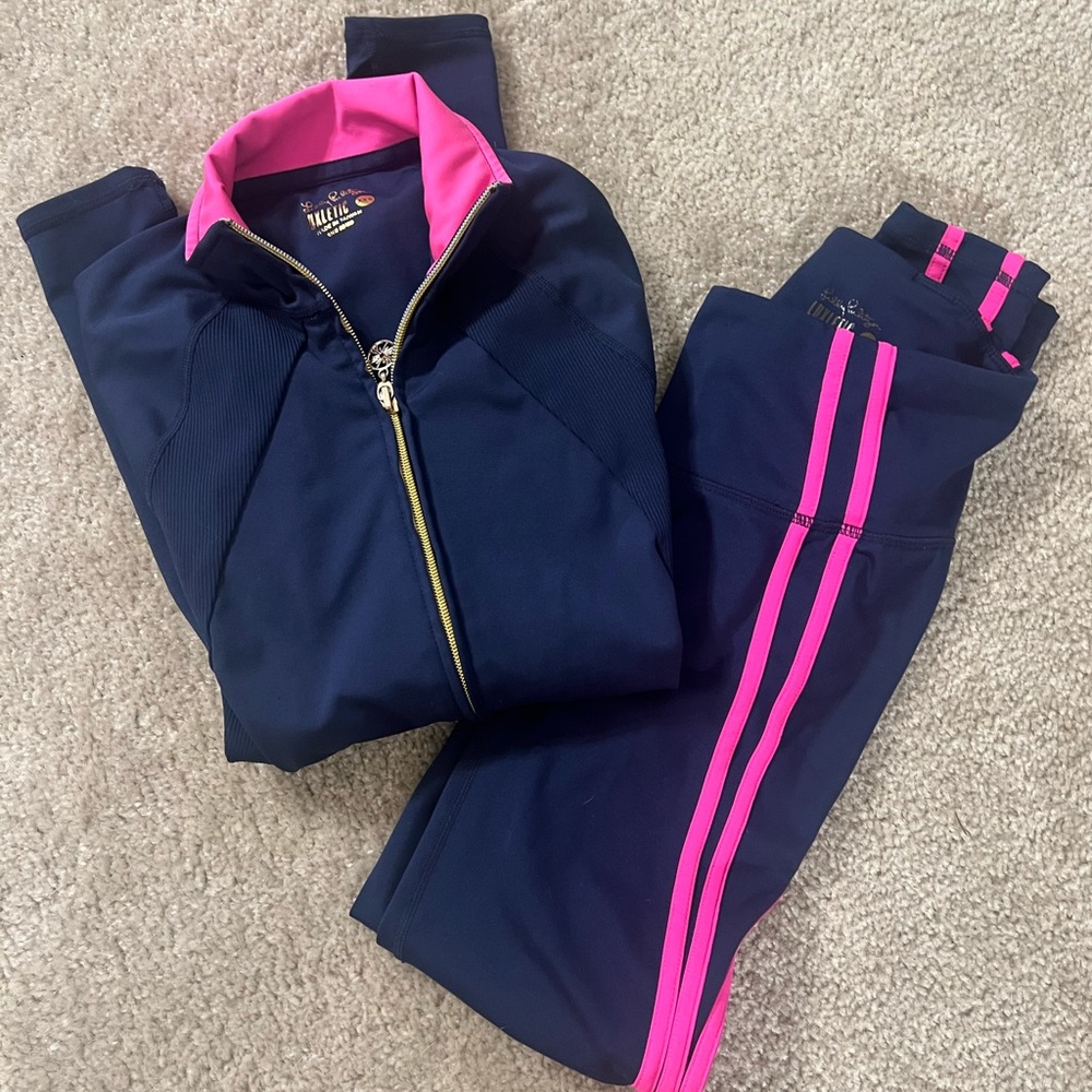 Lilly Pulitzer Luxletic Tennison Jacket and Weekender Leggings XXS